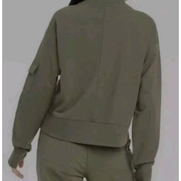 All in Motion- Large- French Terry Sweatshirt- Moss Green - Picture 3 of 6